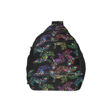 Load image into Gallery viewer, Neon Floral Wolves Chest Bag
