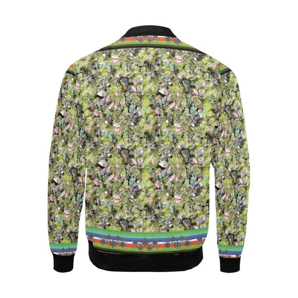 Culture in Nature Green Leaf Bomber Jacket