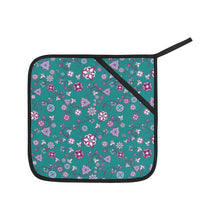 Load image into Gallery viewer, Burgundy Bloom Oven Mitt &amp; Pot Holder
