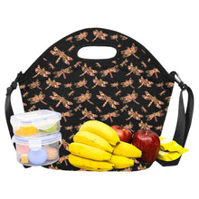 Load image into Gallery viewer, Gathering Yellow Black Neoprene Lunch Bag/Large
