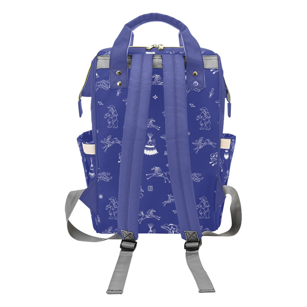 Ledger Dabbles Blue Multi-Function Diaper Backpack/Diaper Bag