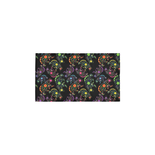 Neon Floral Bears Bath Rug 16''x 28''