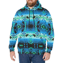 Load image into Gallery viewer, Green Star Men&#39;s Long Sleeve Fleece Hoodie
