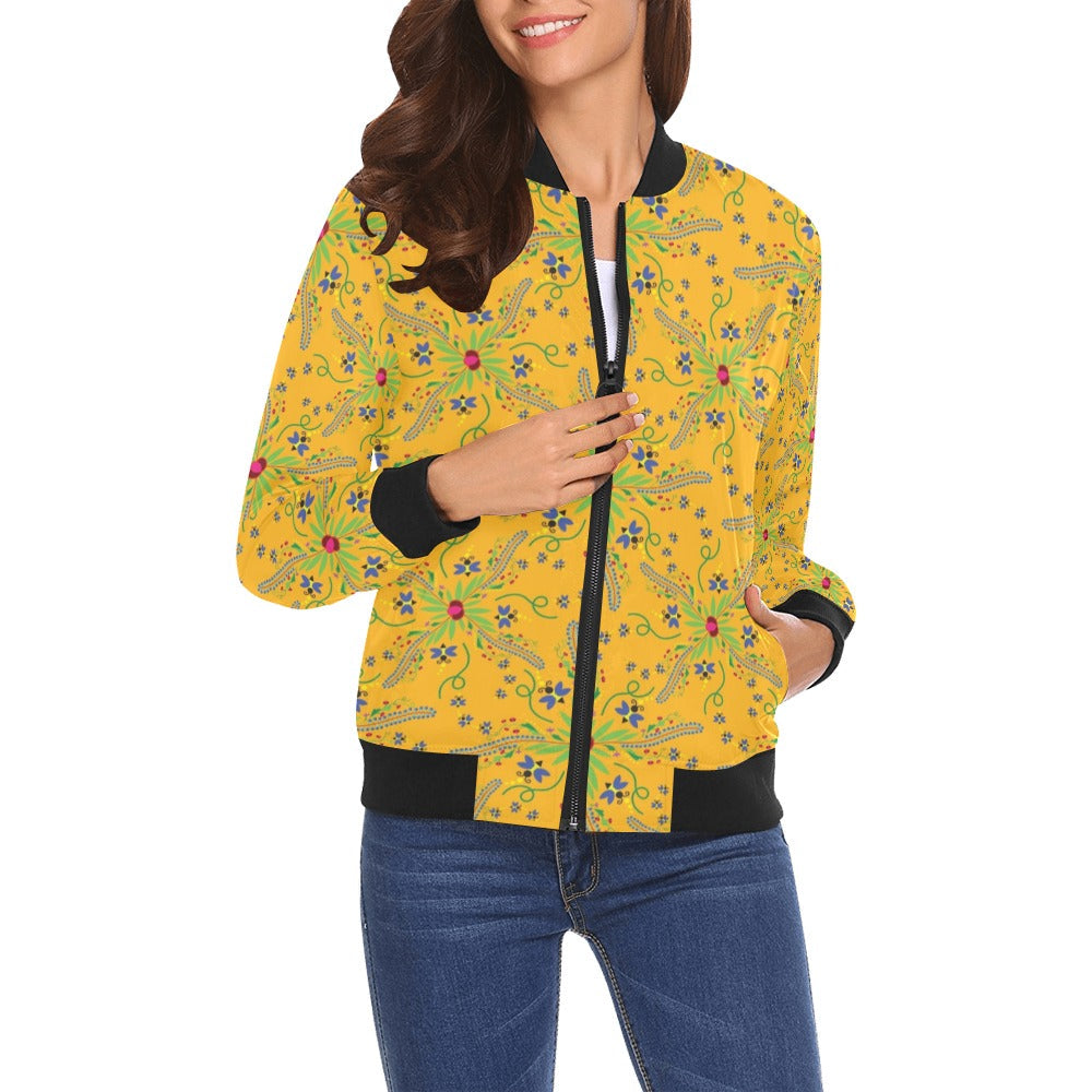 Willow Bee Sunshine Bomber Jacket for Women