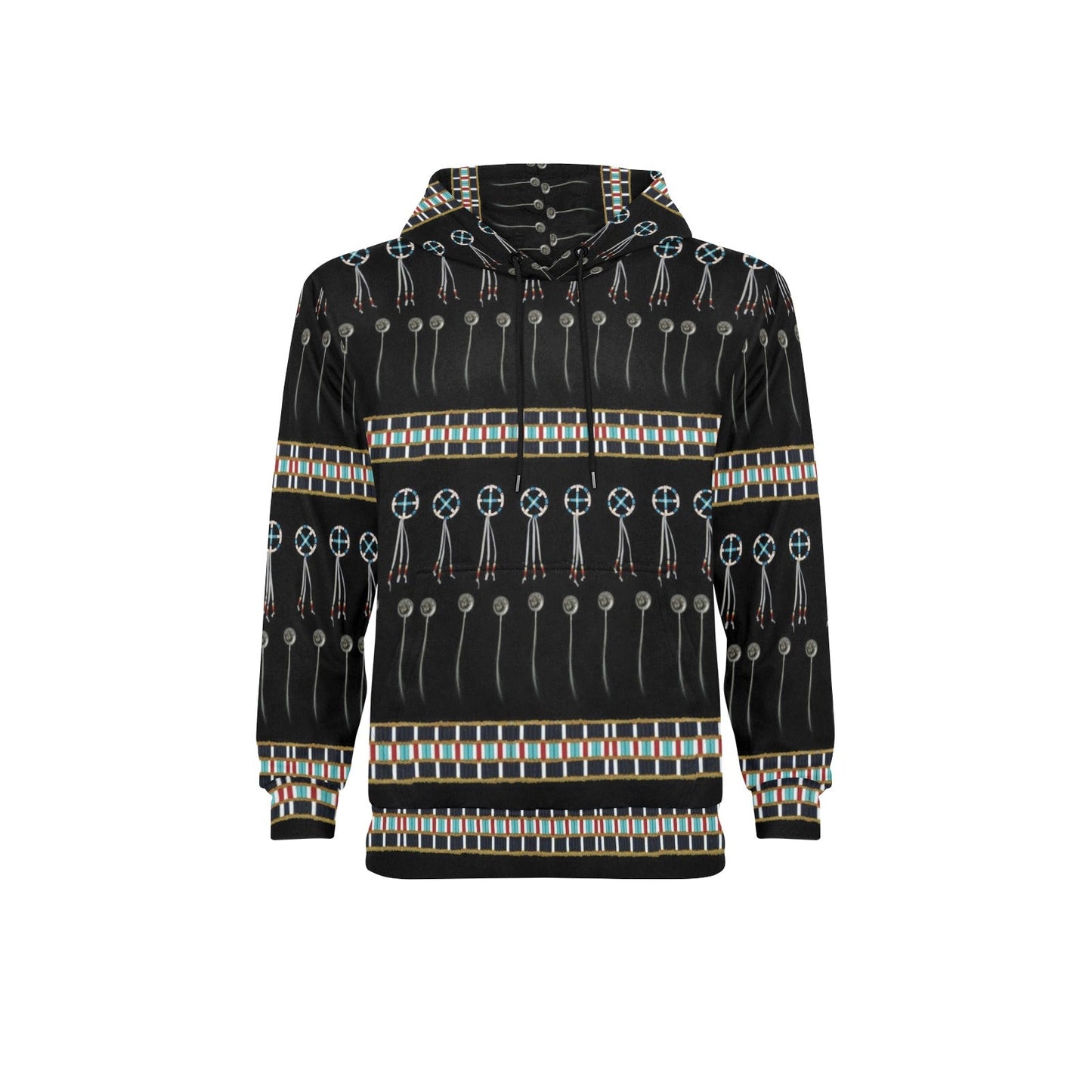 Beaded Bracelet Men's Long Sleeve Fleece Hoodie