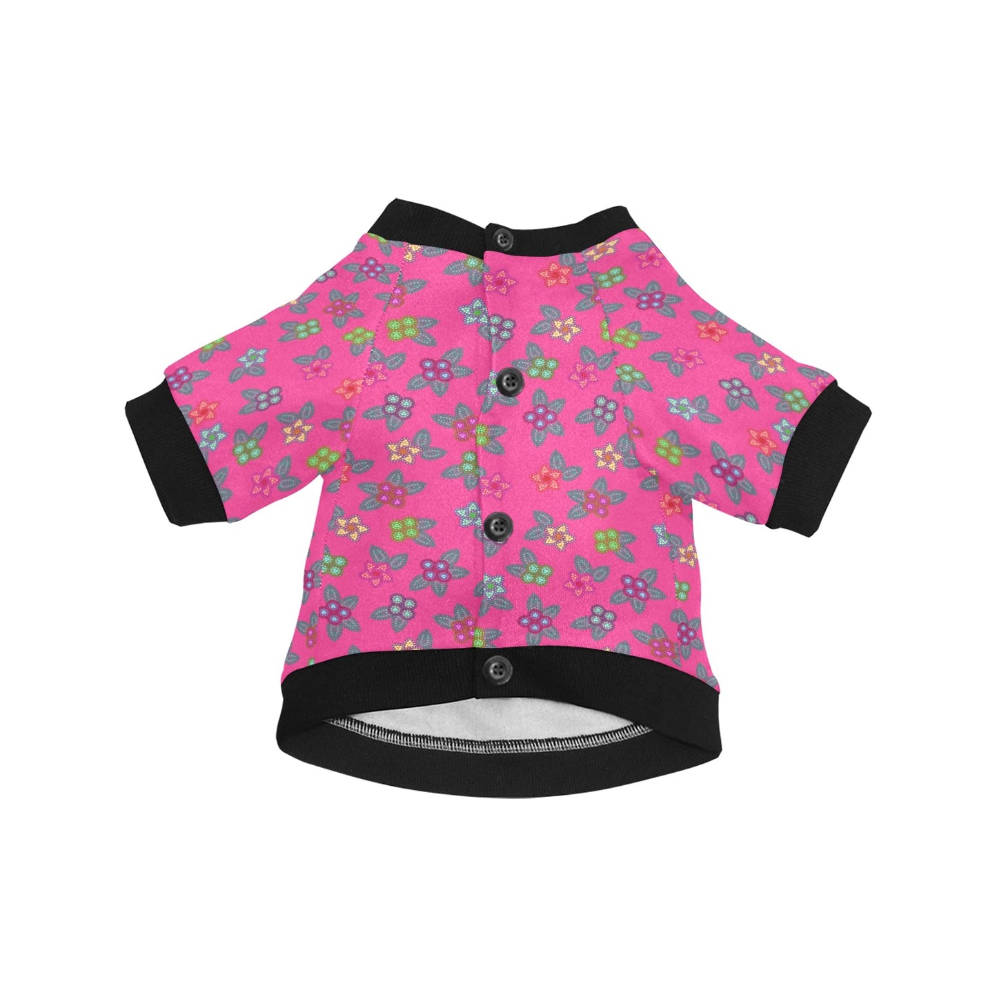 Berry Flowers Pet Dog Round Neck Shirt