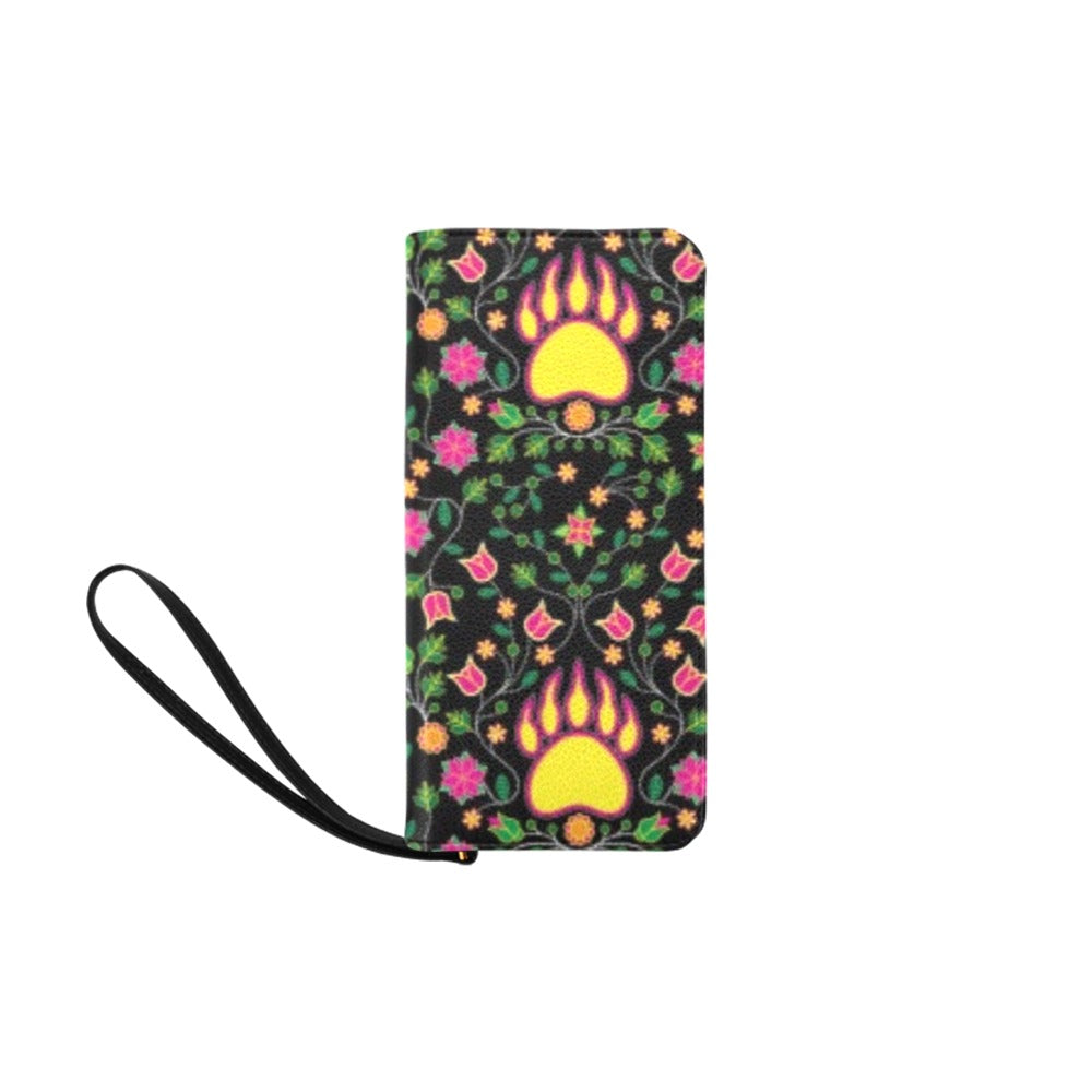 Floral Bearpaw Pink and Yellow Clutch