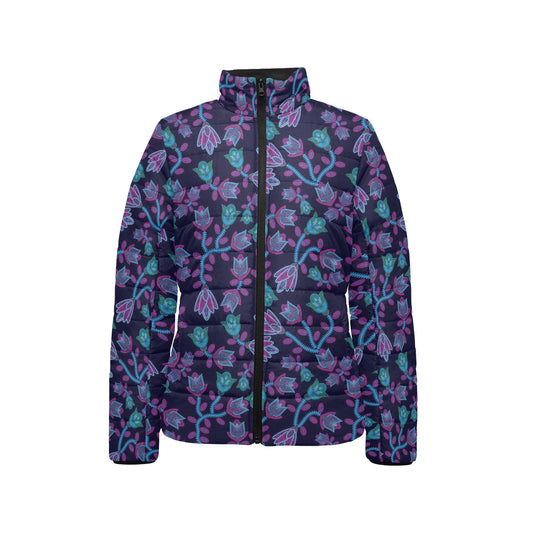 Beaded Blue Nouveau Stand Collar Jacket