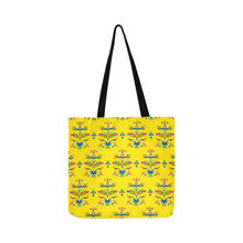 Load image into Gallery viewer, Dakota Damask Yellow Reusable Shopping Bag
