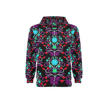 Load image into Gallery viewer, Floral Beadwork Four Clans Winter Men&#39;s Long Sleeve Fleece Hoodie
