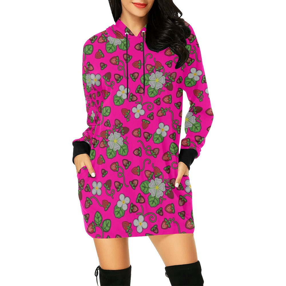 Strawberry Dreams Blush Hoodie Dress