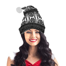 Load image into Gallery viewer, Writing on Stone Black and White Santa Hat
