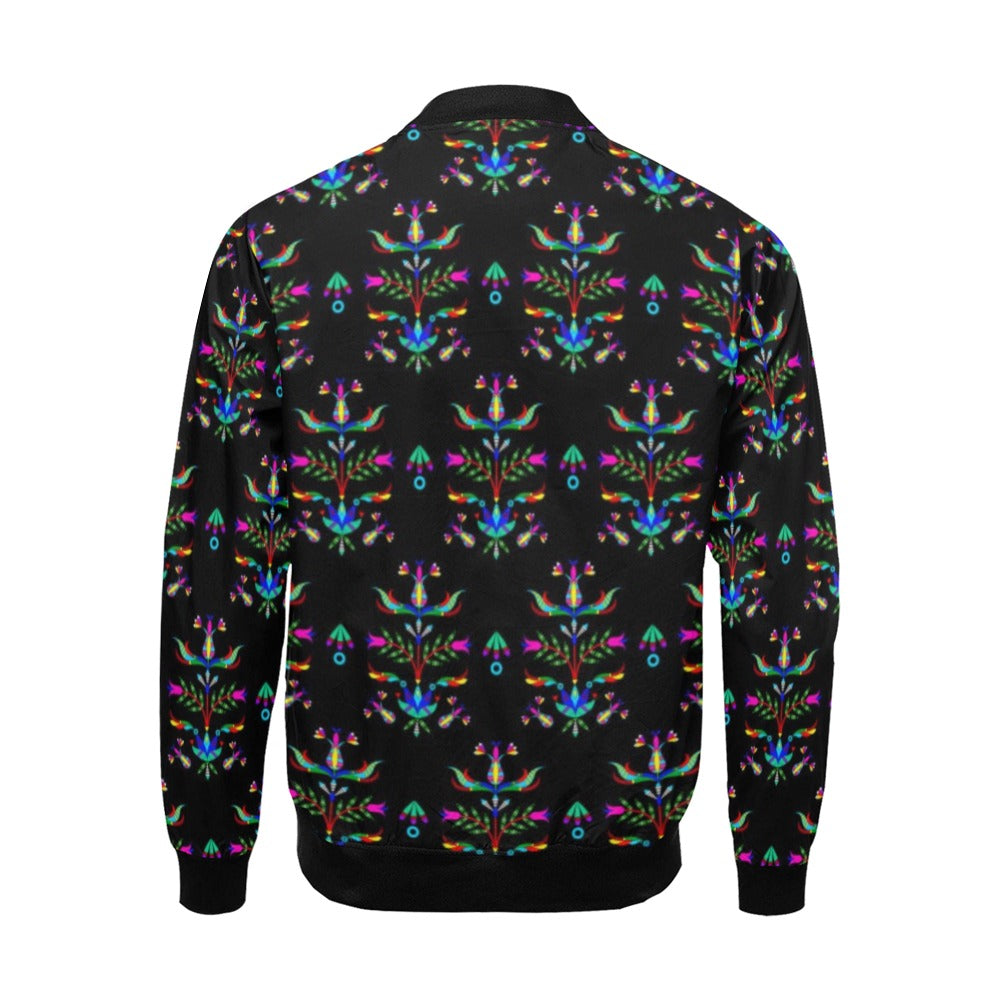 Dakota Damask Black Bomber Jacket for Men