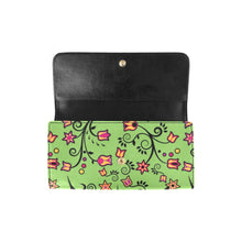 Load image into Gallery viewer, LightGreen Yellow Star Women&#39;s Trifold Wallet
