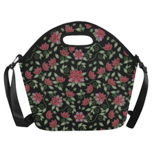 Load image into Gallery viewer, Red Beaded Rose Neoprene Lunch Bag/Large
