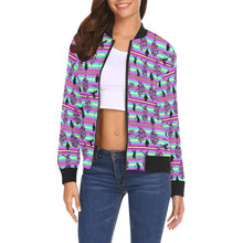 Load image into Gallery viewer, Dancers Floral Contest Bomber Jacket for Women
