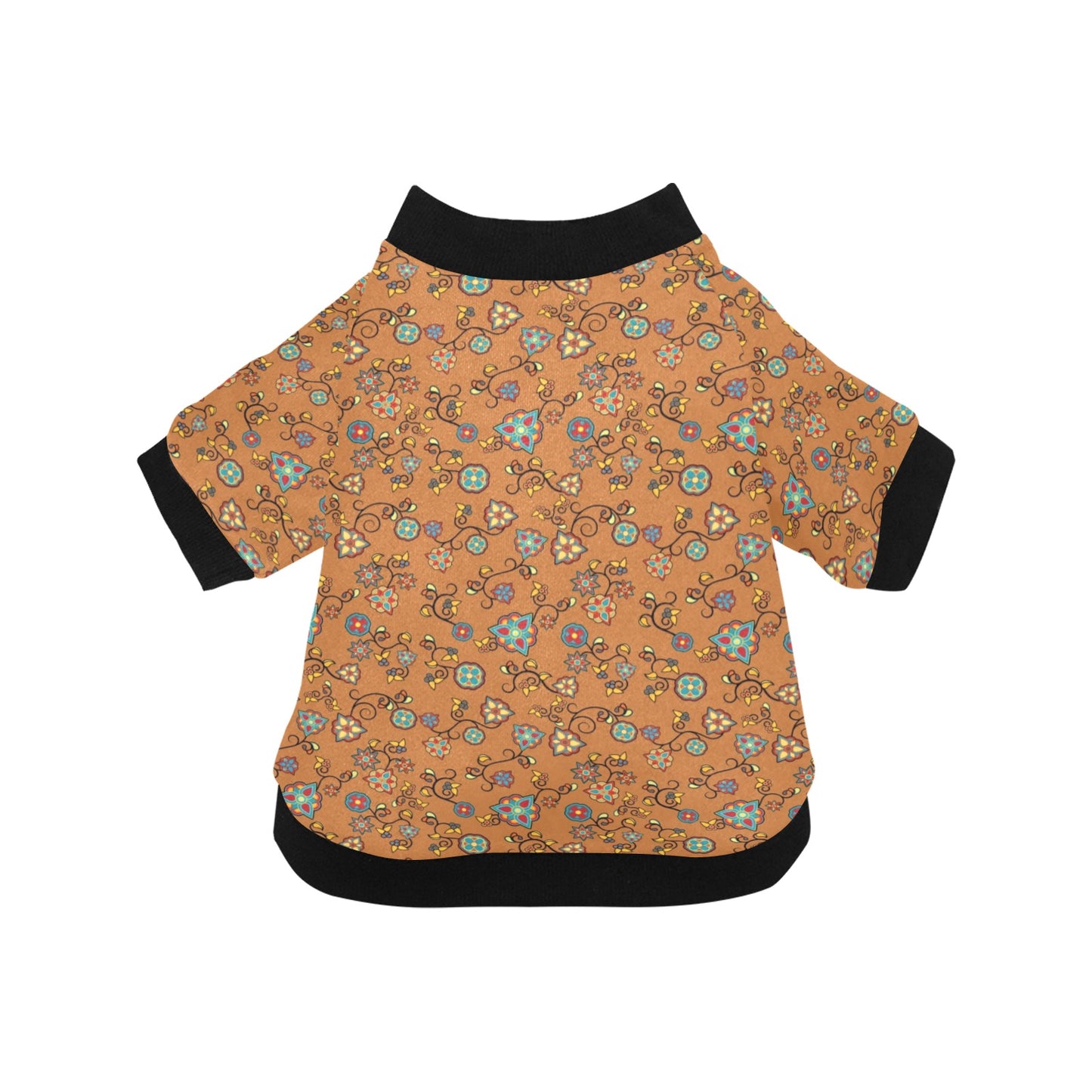 Fire Bloom Light Pet Dog Round Neck Shirt