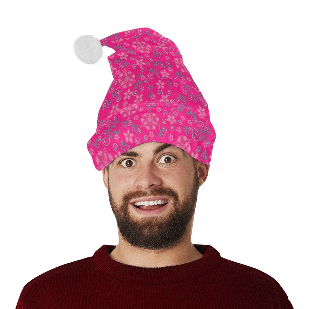 Berry Picking Pink Santa Hat