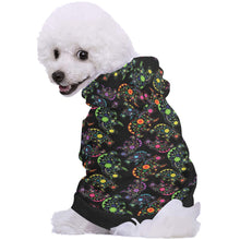 Load image into Gallery viewer, Neon Floral Bears Pet Dog Hoodie
