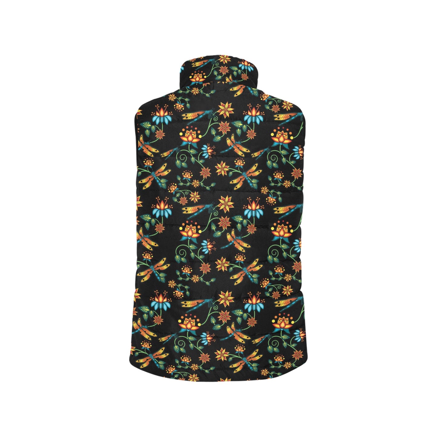 Dragon Lily Noir Women's Padded Vest Jacket