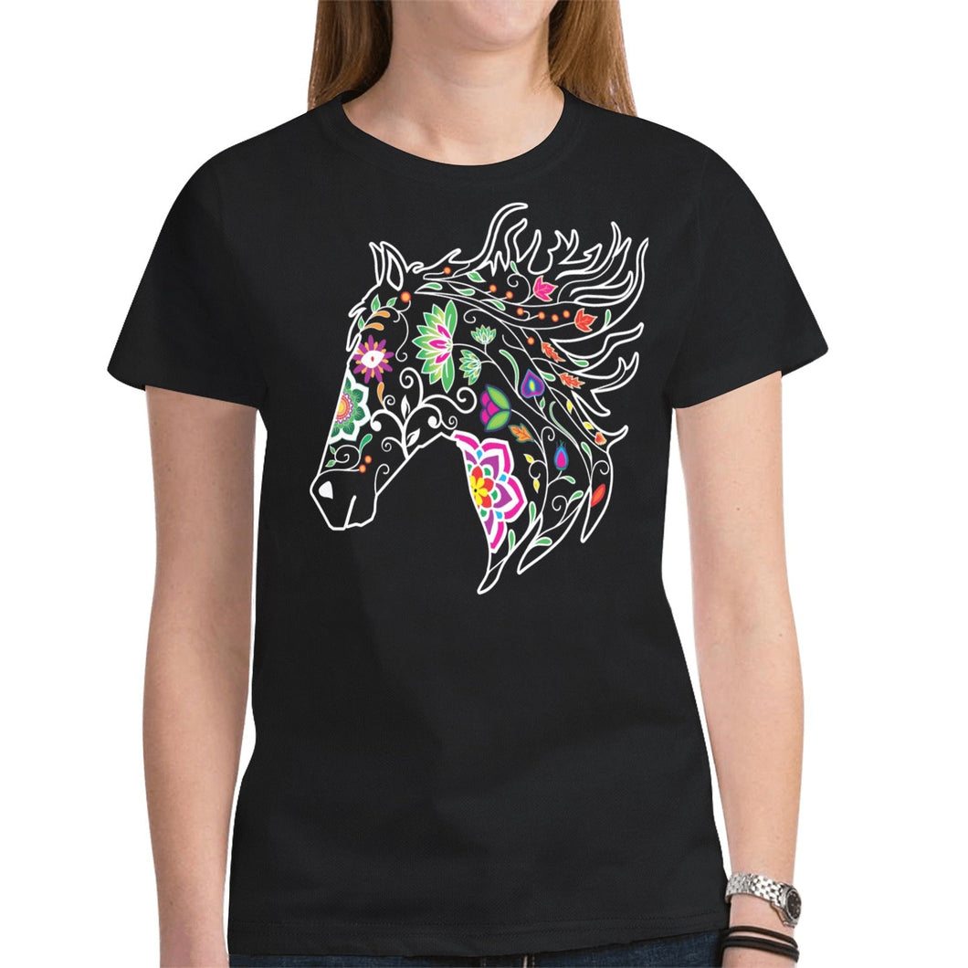 Horse Spirit Guide (Black) New T-shirt for Women