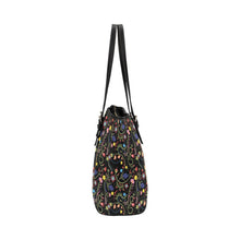 Load image into Gallery viewer, Fresh Fleur Midnight Leather Tote Bag
