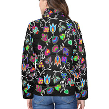 Load image into Gallery viewer, Indigenous Paisley Black Women&#39;s Stand Collar Padded Jacket
