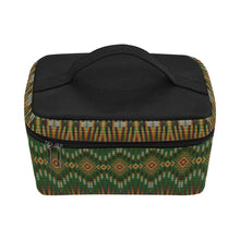 Load image into Gallery viewer, Fire Feather Green Cosmetic Bag/Large
