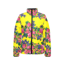 Load image into Gallery viewer, Kokum&#39;s Revenge Yellow Women&#39;s Stand Collar Padded Jacket
