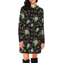 Load image into Gallery viewer, Strawberry Dreams Midnight Hoodie Dress
