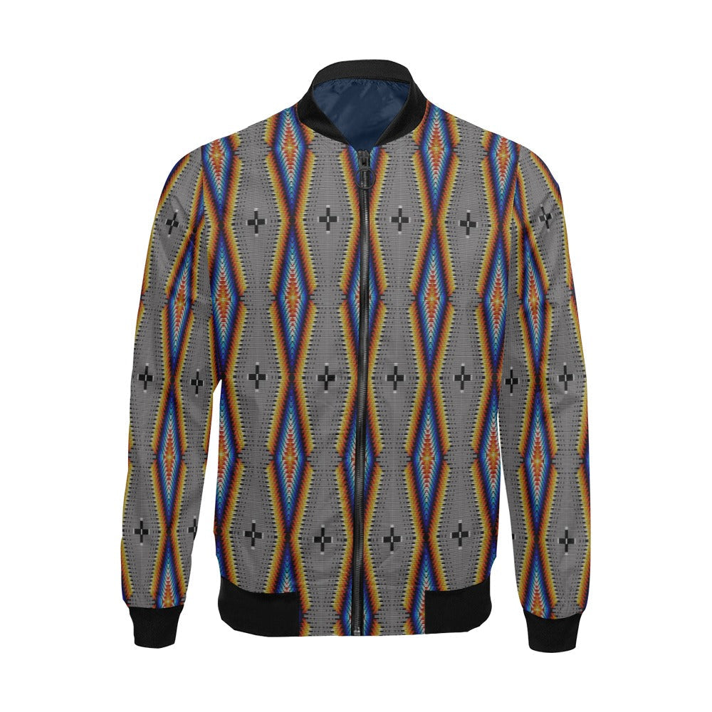Diamond in the Bluff Grey Bomber Jacket for Men