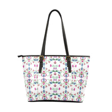 Load image into Gallery viewer, Quilled Divine White Leather Tote Bag
