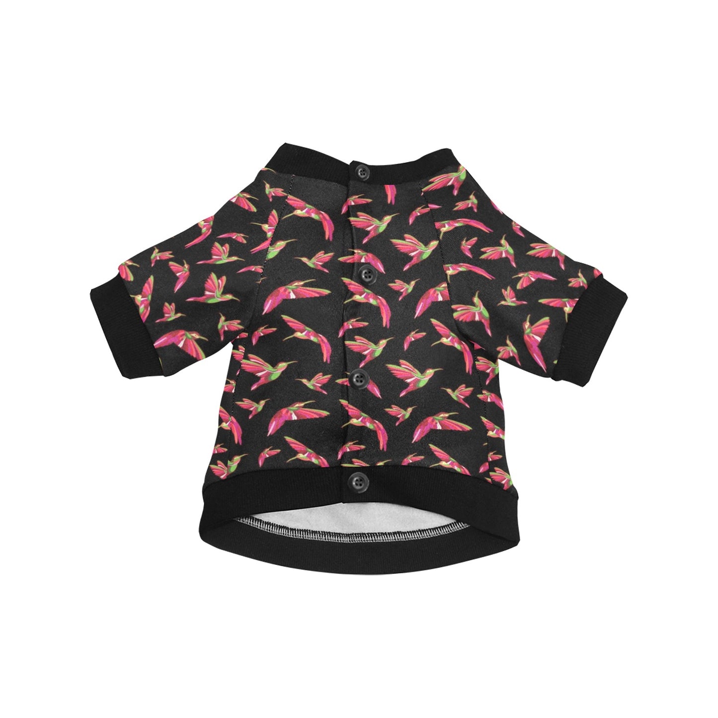 Red Swift Colourful Black Pet Dog Round Neck Shirt