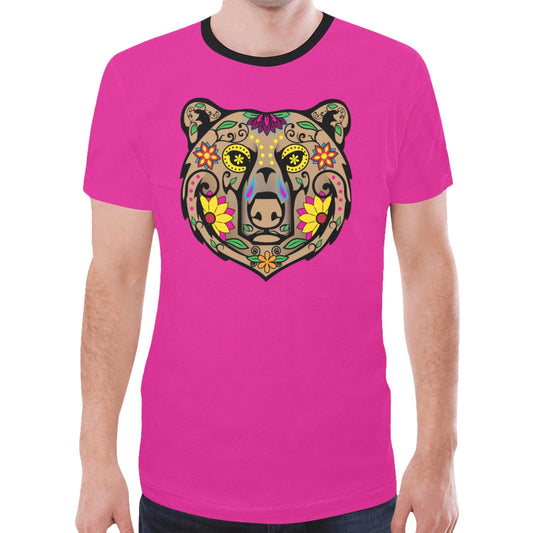 Bear Spirit Guide Pink T-shirt for Men