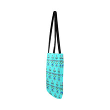 Load image into Gallery viewer, Dakota Damask Turquoise Reusable Shopping Bag
