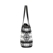 Load image into Gallery viewer, Black Rose Blizzard Leather Tote Bag
