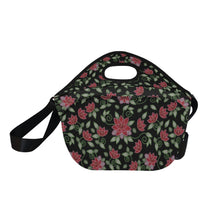 Load image into Gallery viewer, Red Beaded Rose Neoprene Lunch Bag/Large
