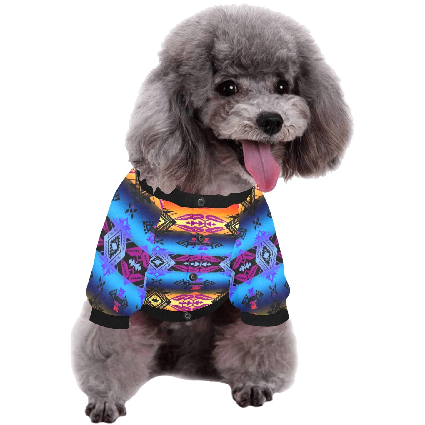 Sovereign Nation Sunset Pet Dog Round Neck Shirt