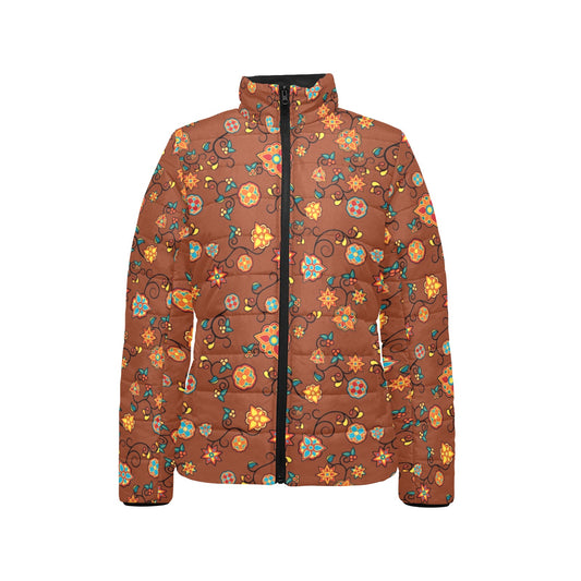 Fire Bloom Shade Stand Collar Jacket