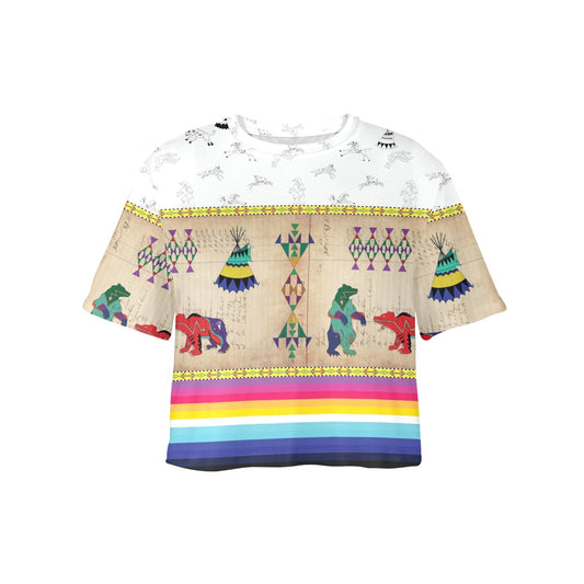Bear Ledger White Clay Crop Top