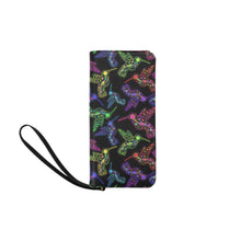 Load image into Gallery viewer, Neon Floral Hummingbirds Women&#39;s Clutch Purse
