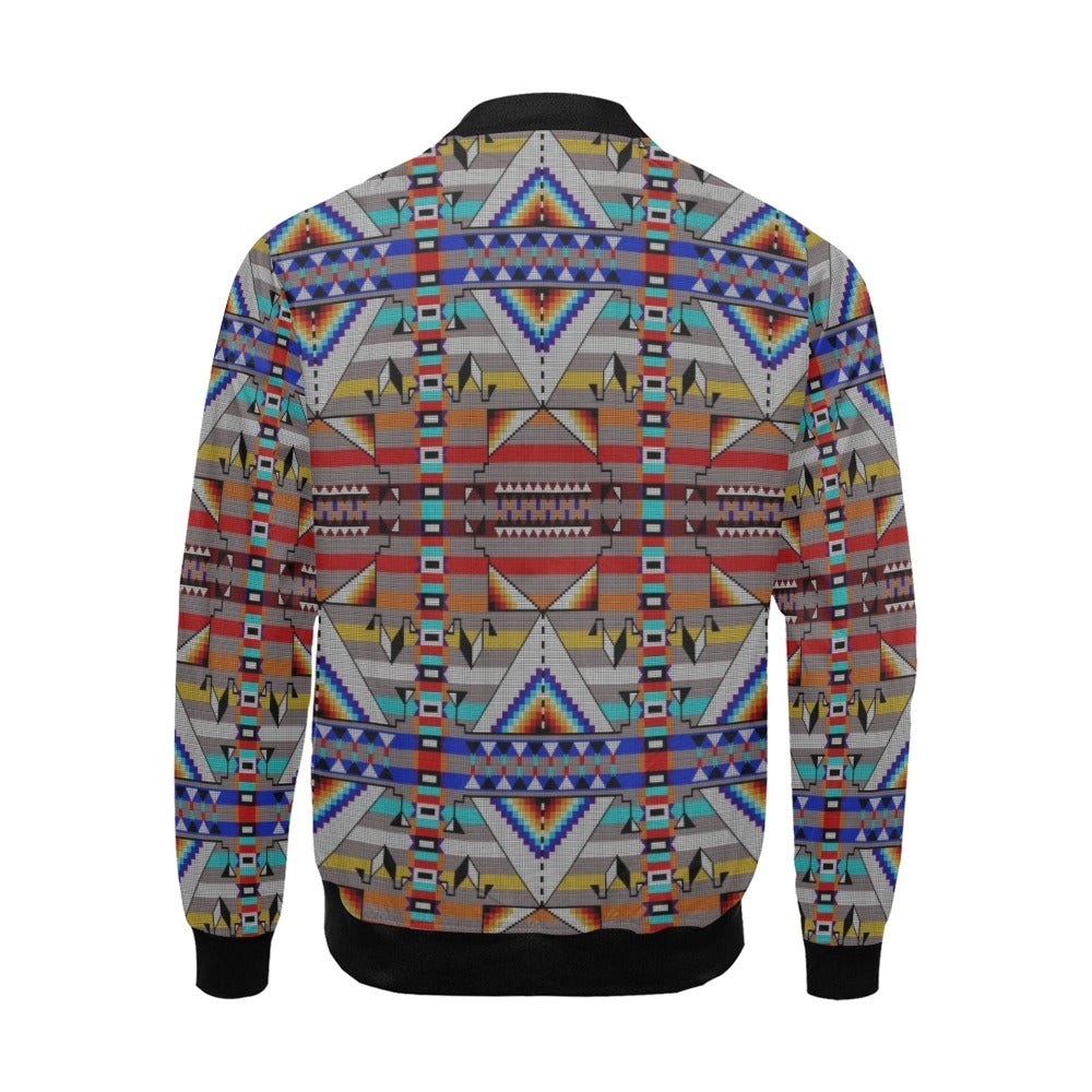 Medicine Blessing Grey Bomber Jacket for Men