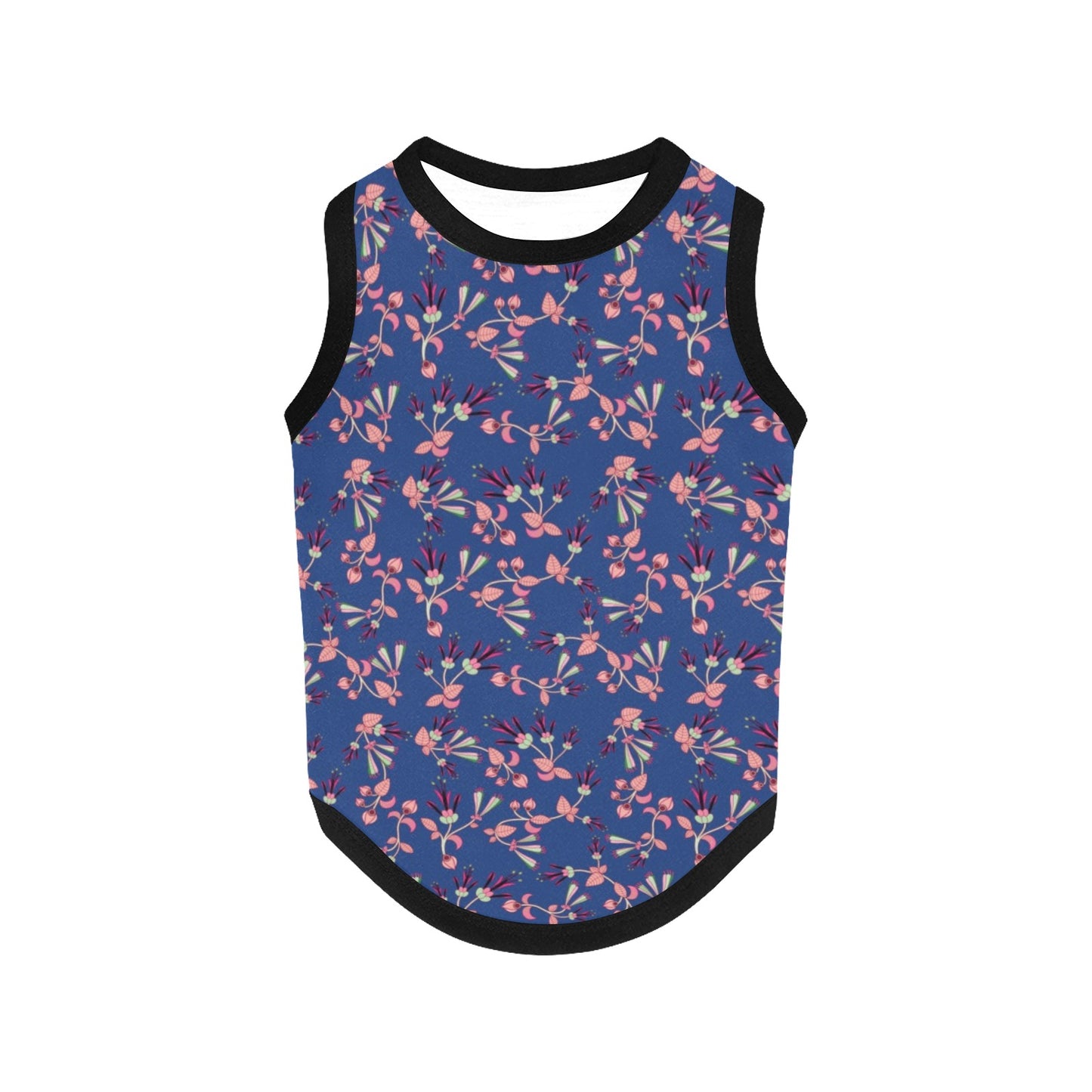 Swift Floral Peach Blue Pet Tank Top