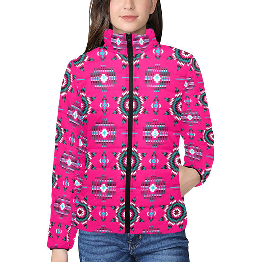 Rising Star Strawberry Moon Women's Stand Collar Padded Jacket