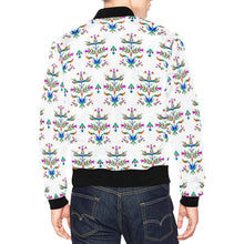 Load image into Gallery viewer, Dakota Damask White Bomber Jacket for Men
