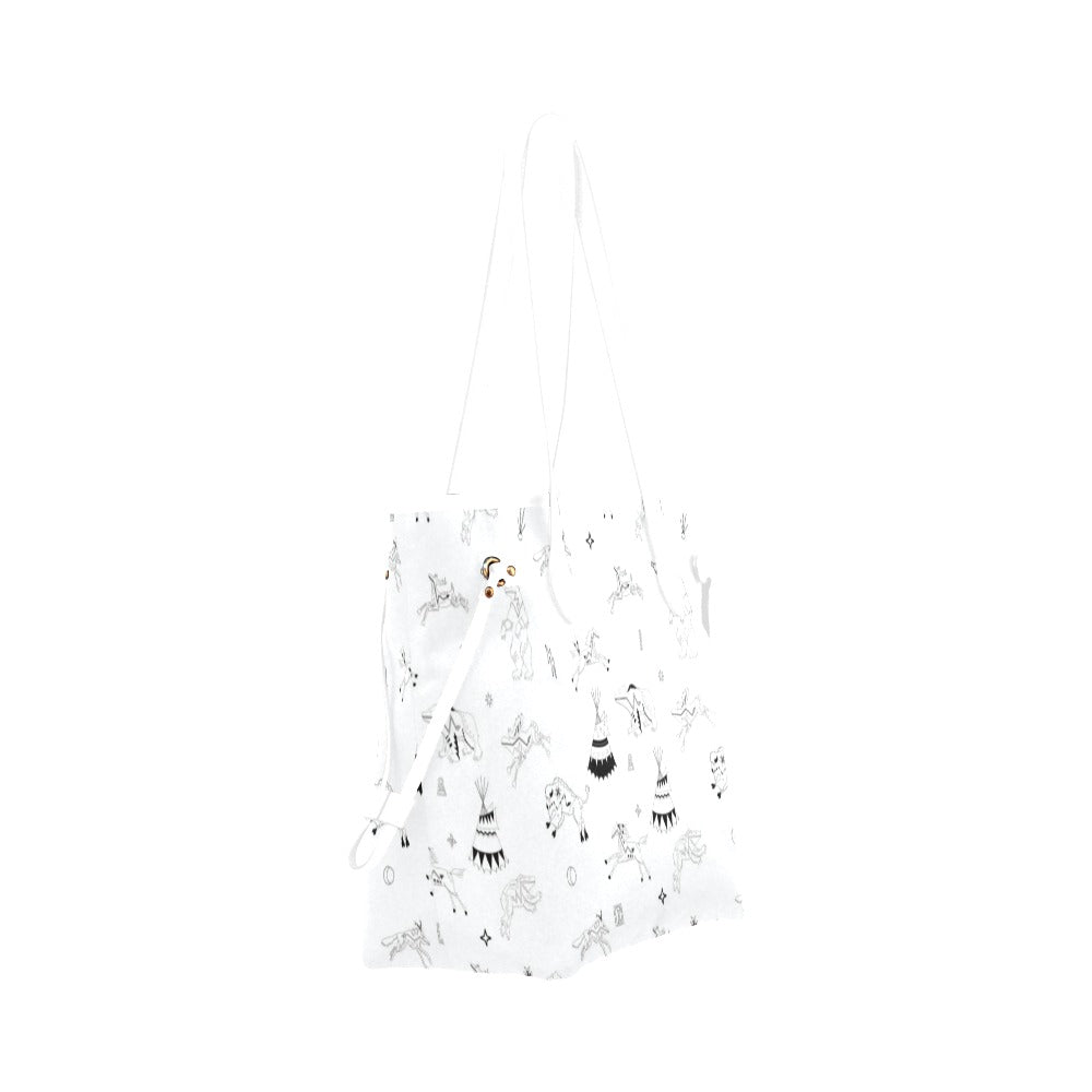 Ledger Dables White Clover Canvas Tote Bag