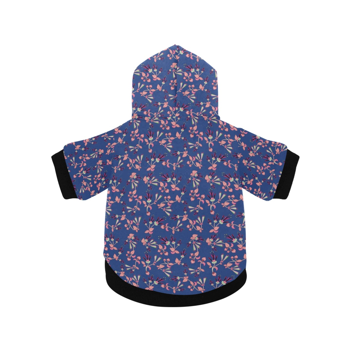 Swift Floral Peach Blue Pet Dog Hoodie