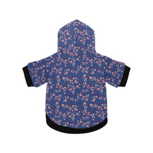 Load image into Gallery viewer, Swift Floral Peach Blue Pet Dog Hoodie
