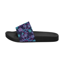 Load image into Gallery viewer, Beaded Blue Nouveau Men&#39;s Slide Sandals
