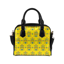 Load image into Gallery viewer, Dakota Damask Yellow Shoulder Handbag
